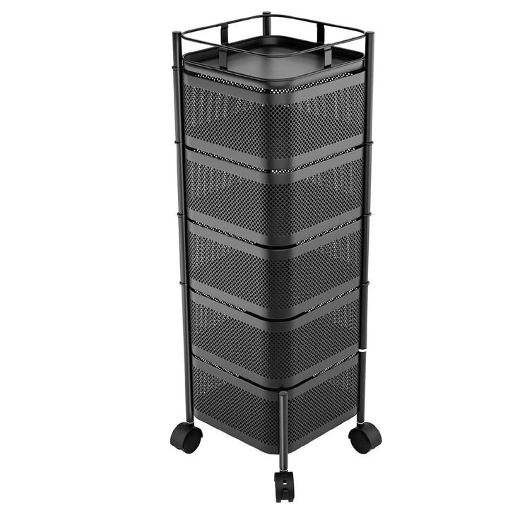5-Tier Rolling Kitchen Storage Rack | Multi-Purpose Vegetable & Fruit Organizer with Wheels